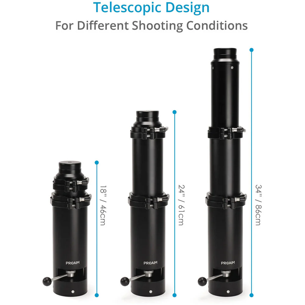 Proaim Bull Telescopic Gas Lift Bazooka For Camera Dolly - Image 3