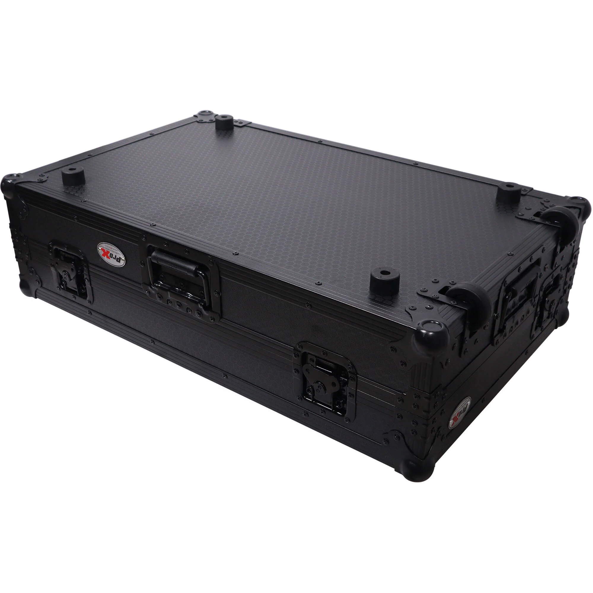 ProX ATA Flight Style Road Case for Pioneer DDJ-FLX10 DJ Controller with Laptop Shelf (All Black) - Image 2