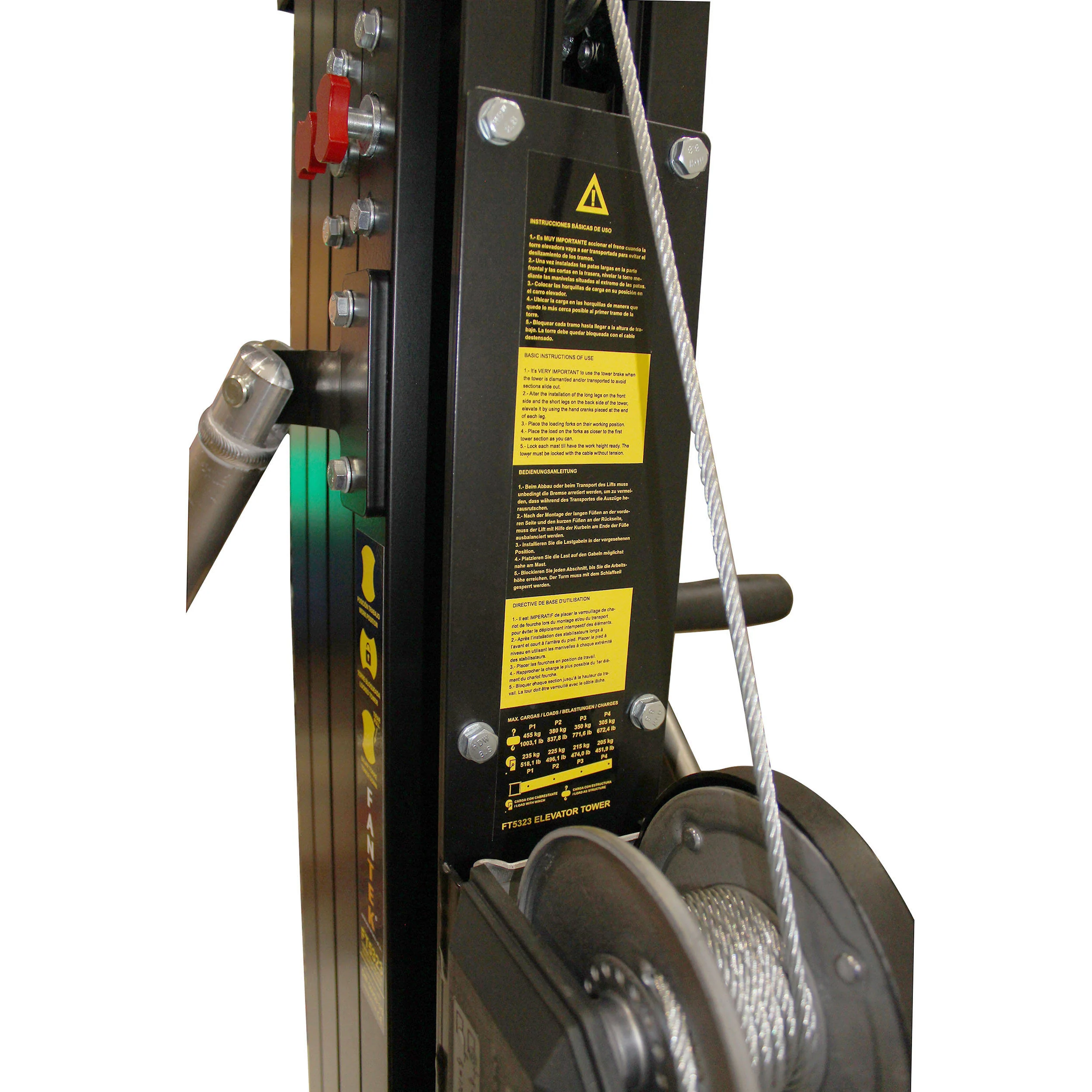 ProX FANTEK Spain Compact Front-Loading Lifting Line Array Systems Tower (2-Pack, 16' Max Height, 518 lb Load Capacity) - Image 6