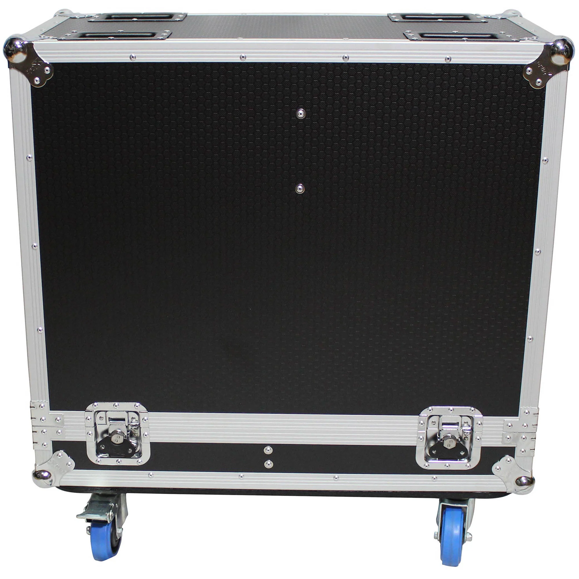 ProX Flight Case with 4 Caster Wheels for Two 15" RCF HDM 45-A / HD 35-A / HD 15-A Speakers (Silver on Black) - Image 6