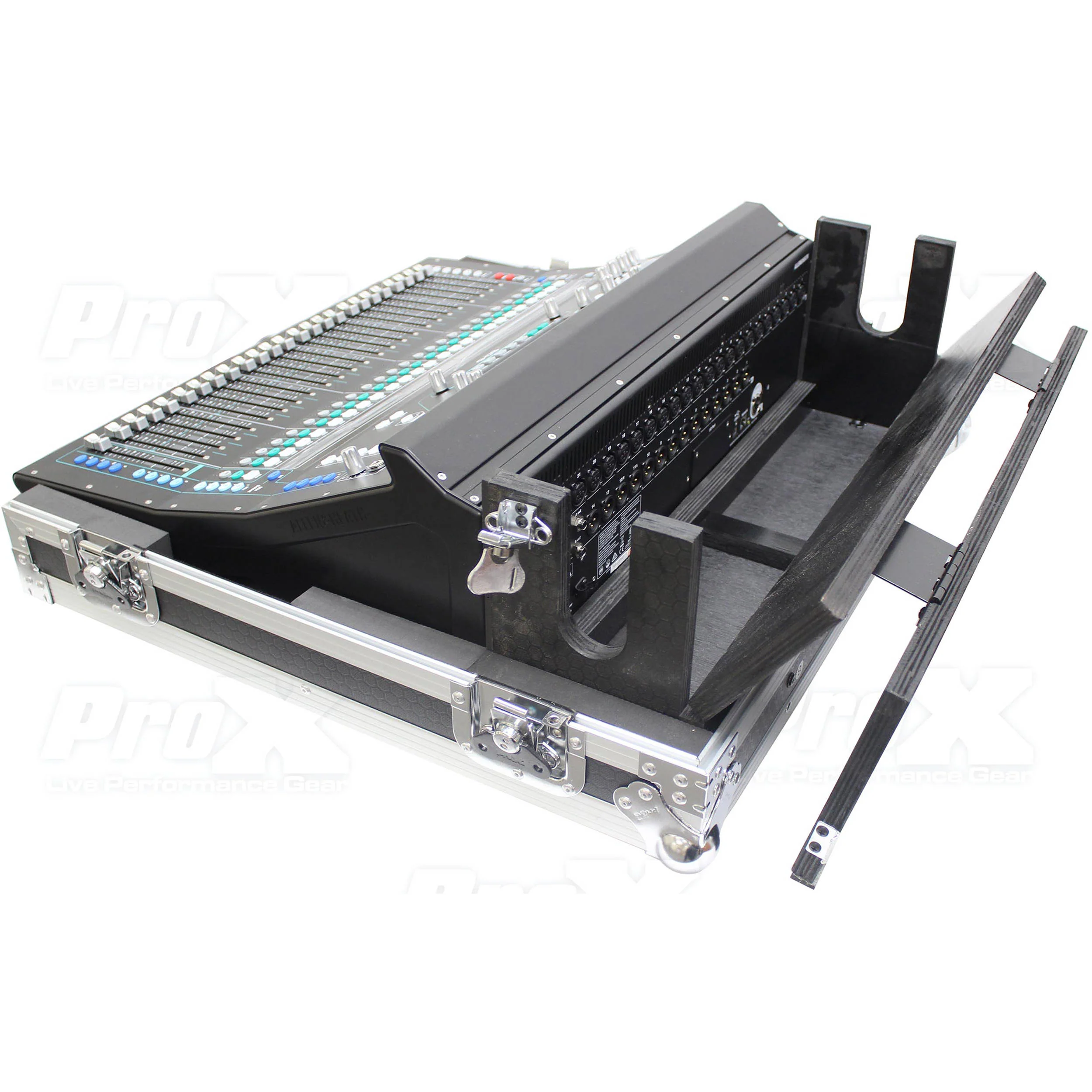 ProX SQ7 Console Flight Case with Doghouse and Wheels - Image 3