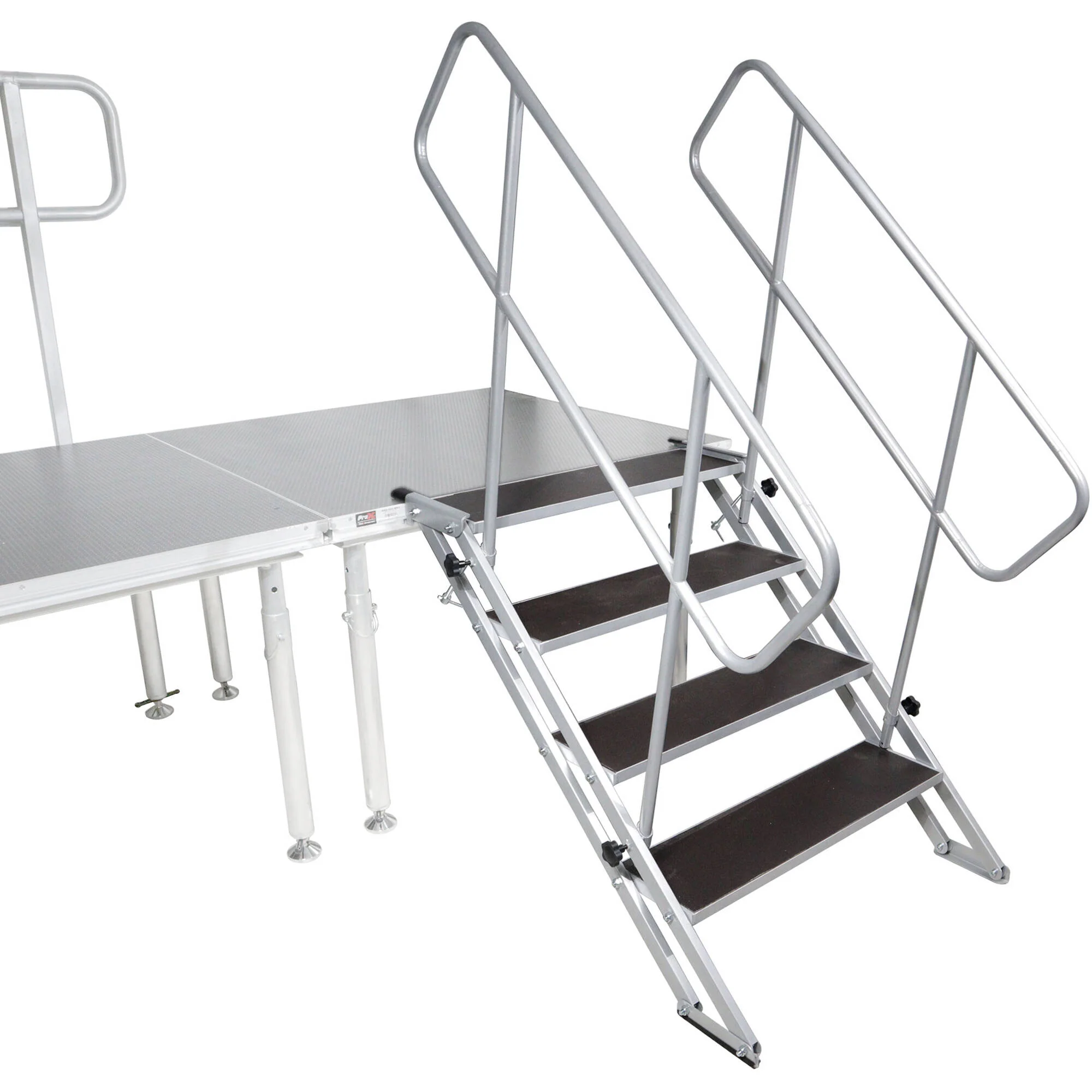 ProX StageQ 4-Step Foldable Stairs with Handrail (29 to 34") - Image 2