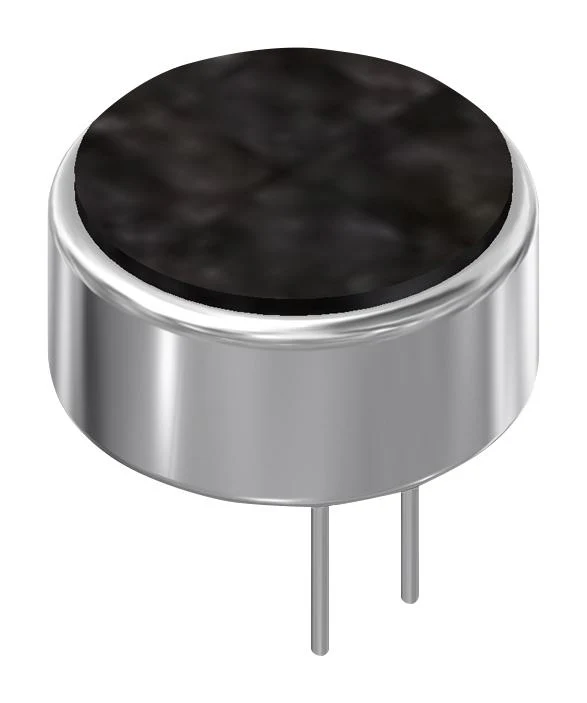PUI AUDIO AOM-4546P-R Microphone, Omnidirectional, 50 Hz to 16 kHz, 1.5 VDC to 10 VDC, 2.2 kohm, -46 dB, 500 µA