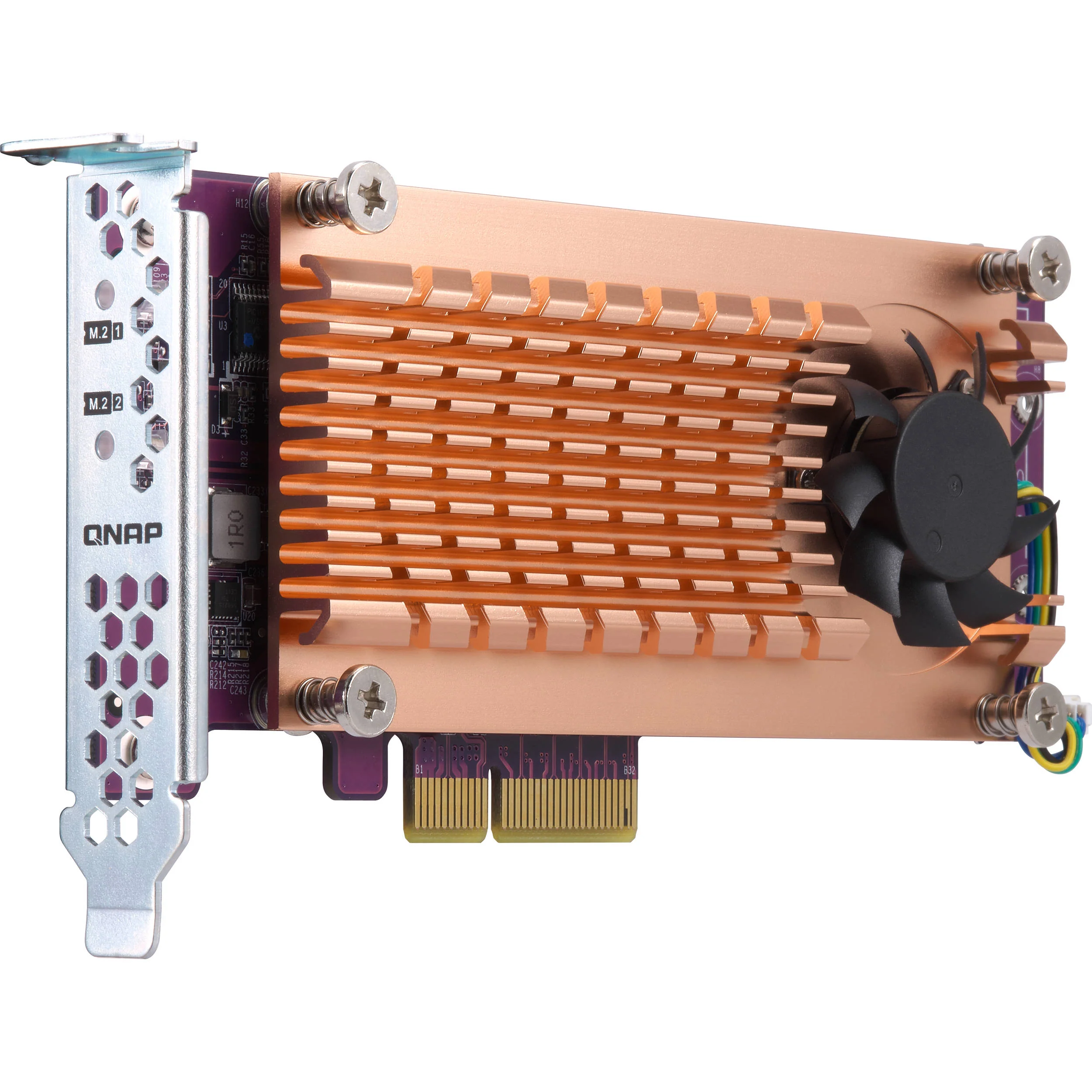 QNAP Dual M.2 22110 / 2280 PCIe Gen2 x4 NVMe SSD Expansion Card - Image 3