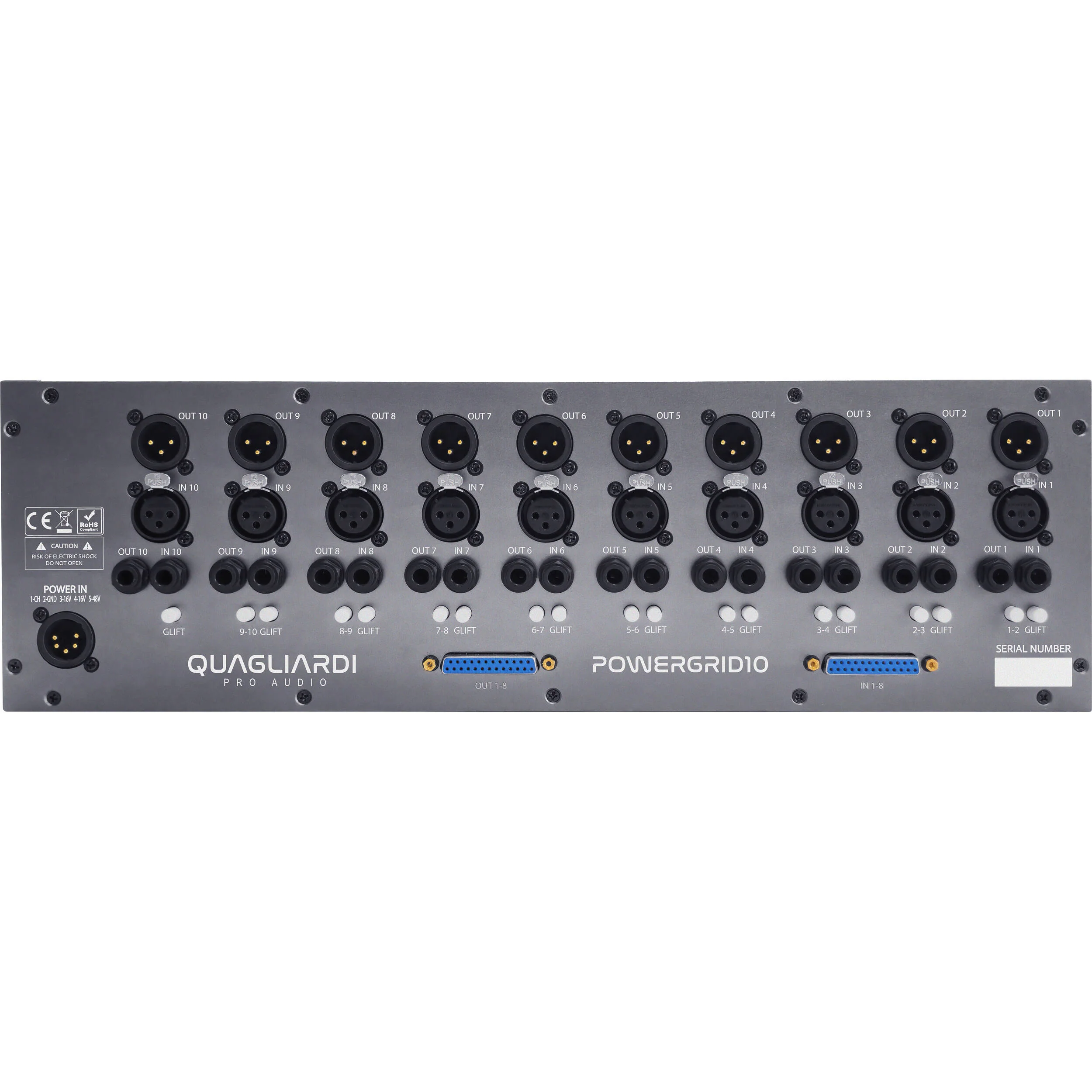 QUAGLIARDI PRO AUDIO Powergrid X 10-Slot 500-Series Rack Chassis - Image 3
