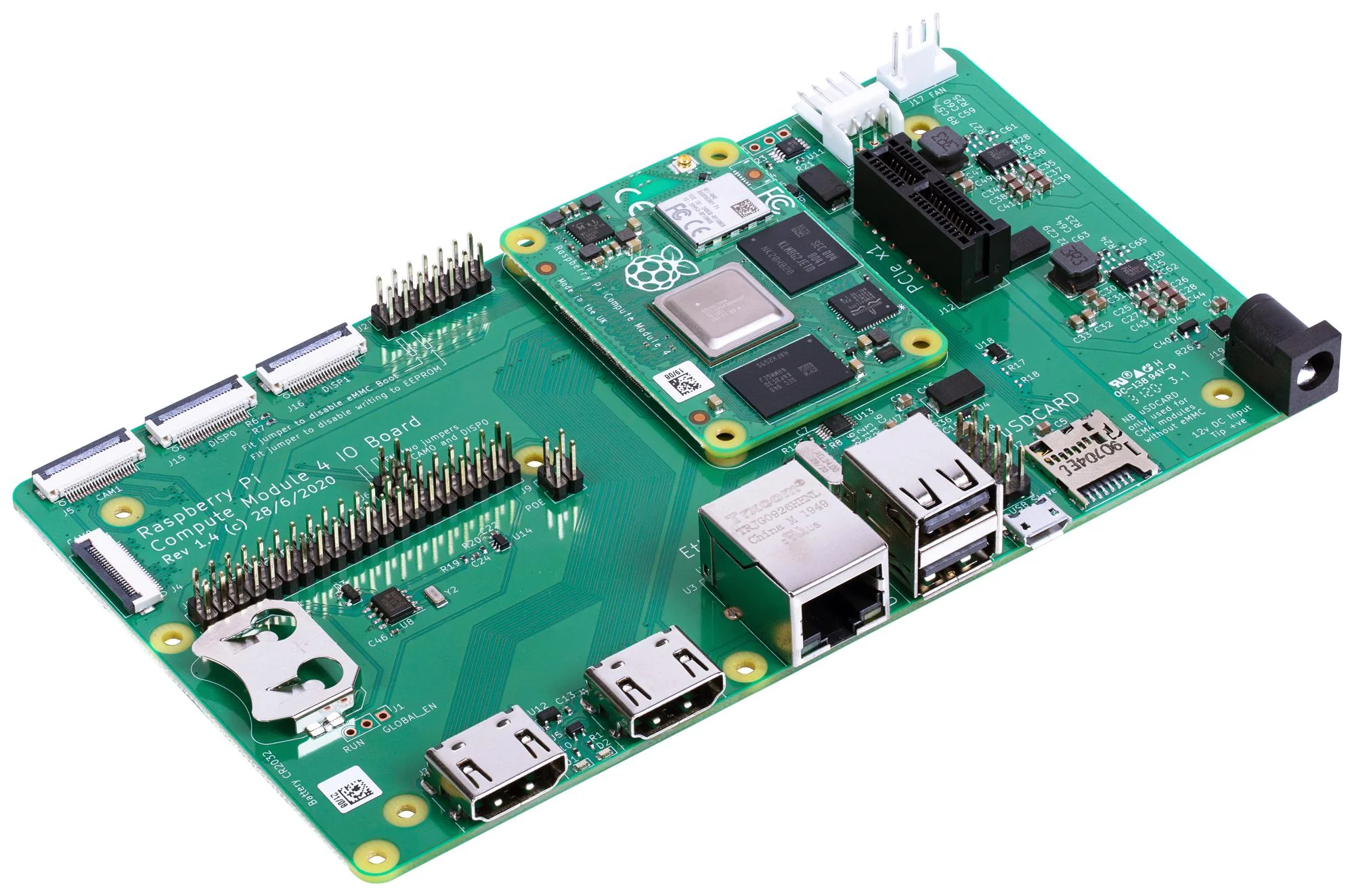 RASPBERRY-PI CM4IO CM4IO Compute Module 4 I/O Board Raspberry Pi BCM2711 ARM Cortex-A72 - Image 2