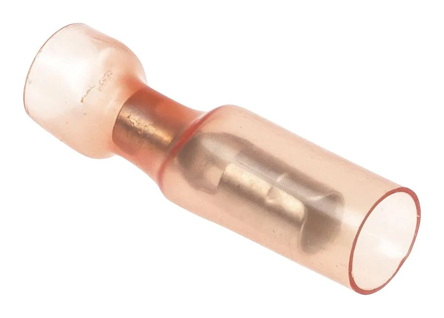 Raychem - TE Connectivity 126563-000 Bullet Terminal 22AWG to 18AWG 1 mm² Closed Barrel Splice Red Nylon (Polyamide)