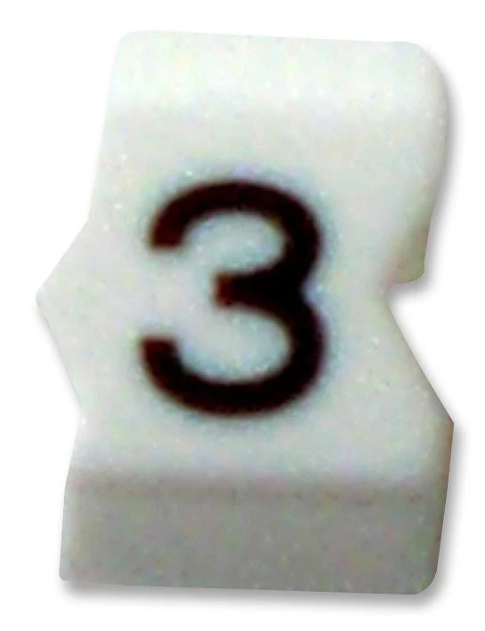RAYCHEM - TE CONNECTIVITY STD09W-3 CABLE MARKER, E, SIZE9, NO.3, PK30
