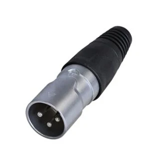 Rean RCX3M-Z-000-1 RCX3M-Z-000-1 XLR Connector 3 Contacts Plug Cable Mount Tin Plated Zinc Diecast Body