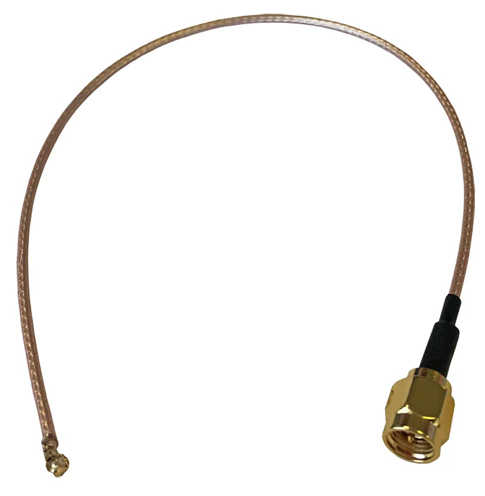 RF Solutions CBA-UFLSMAM25 / Coaxial Cable Assembly 90° U.FL Jack to SMA Bulkhead RG178 50 ohm 9.84 " 250 mm