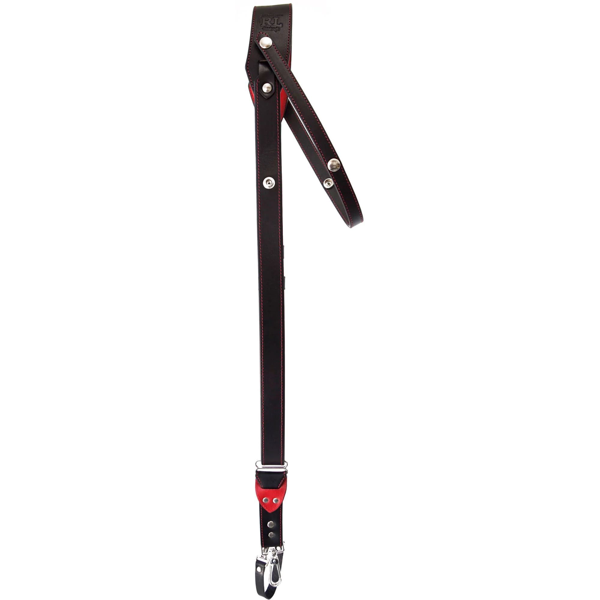 RL Handcrafts Andino Pro-DLX Leather Camera Sling (Medium, Black/Red) - Image 3