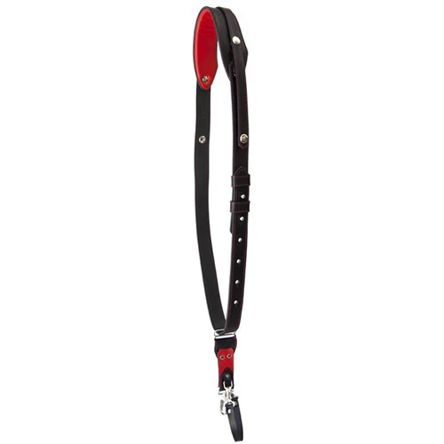 RL Handcrafts Andino Pro-DLX Leather Camera Sling (Medium, Black/Red) - Image 4