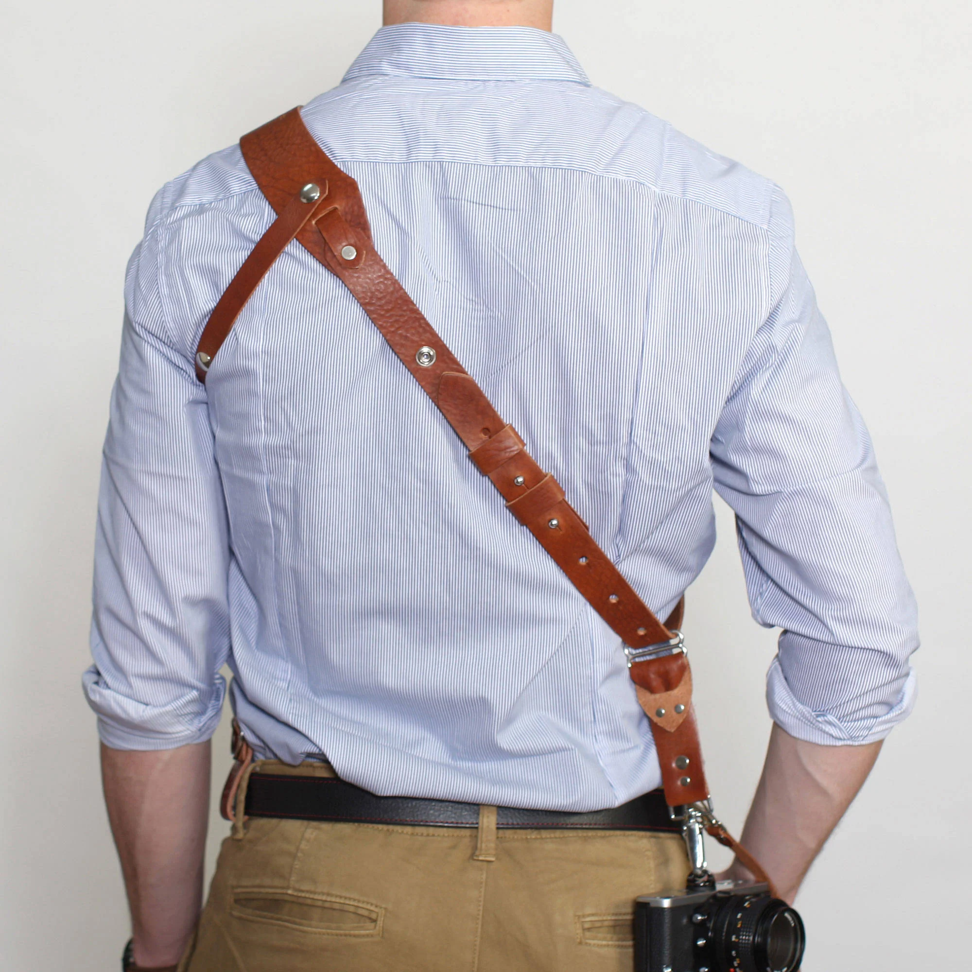 RL Handcrafts Andino Pro Leather Camera Sling (Medium, Tan) - Image 10