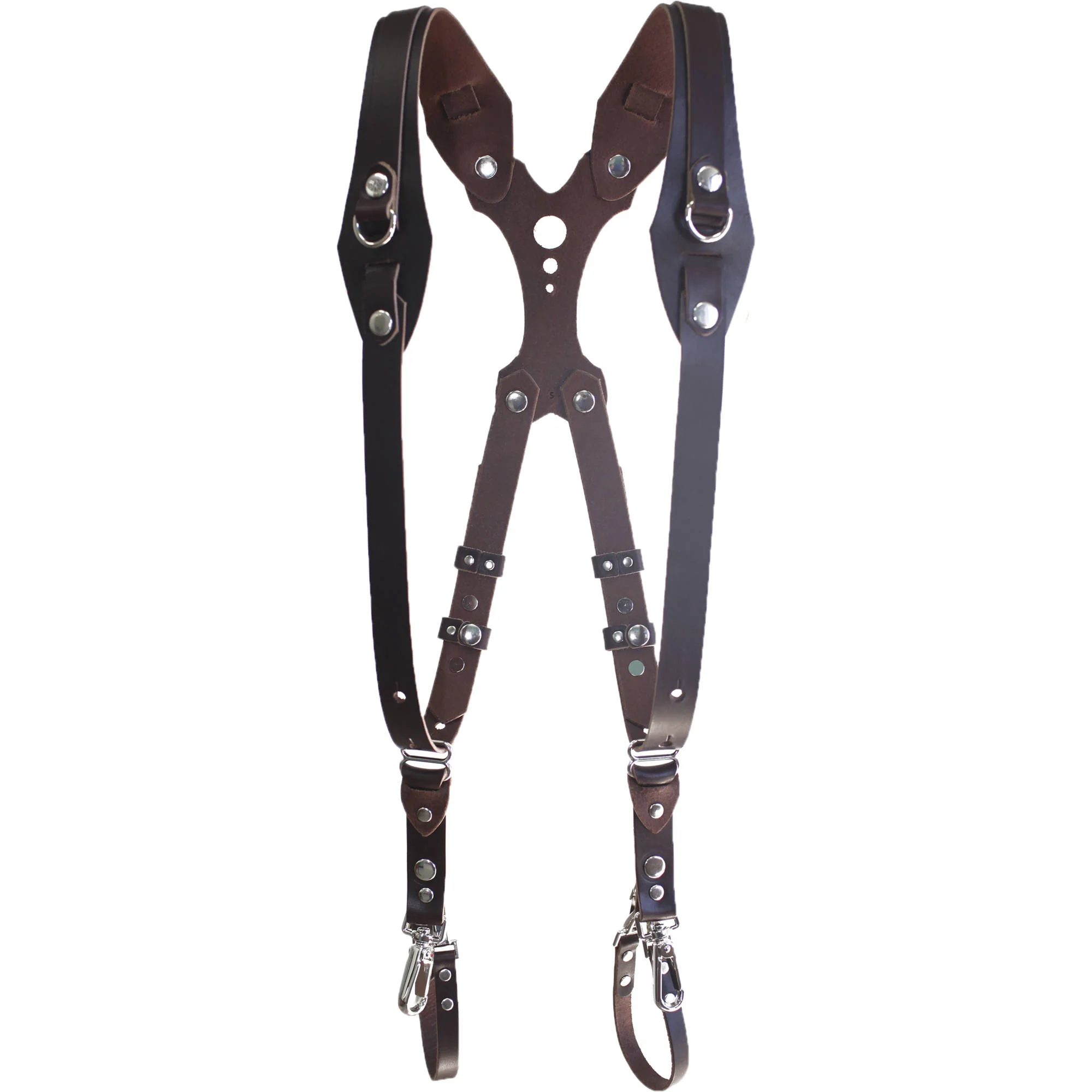 RL Handcrafts Clydesdale Lite Dual Leather Camera Harness (Large, Tan) - Image 8
