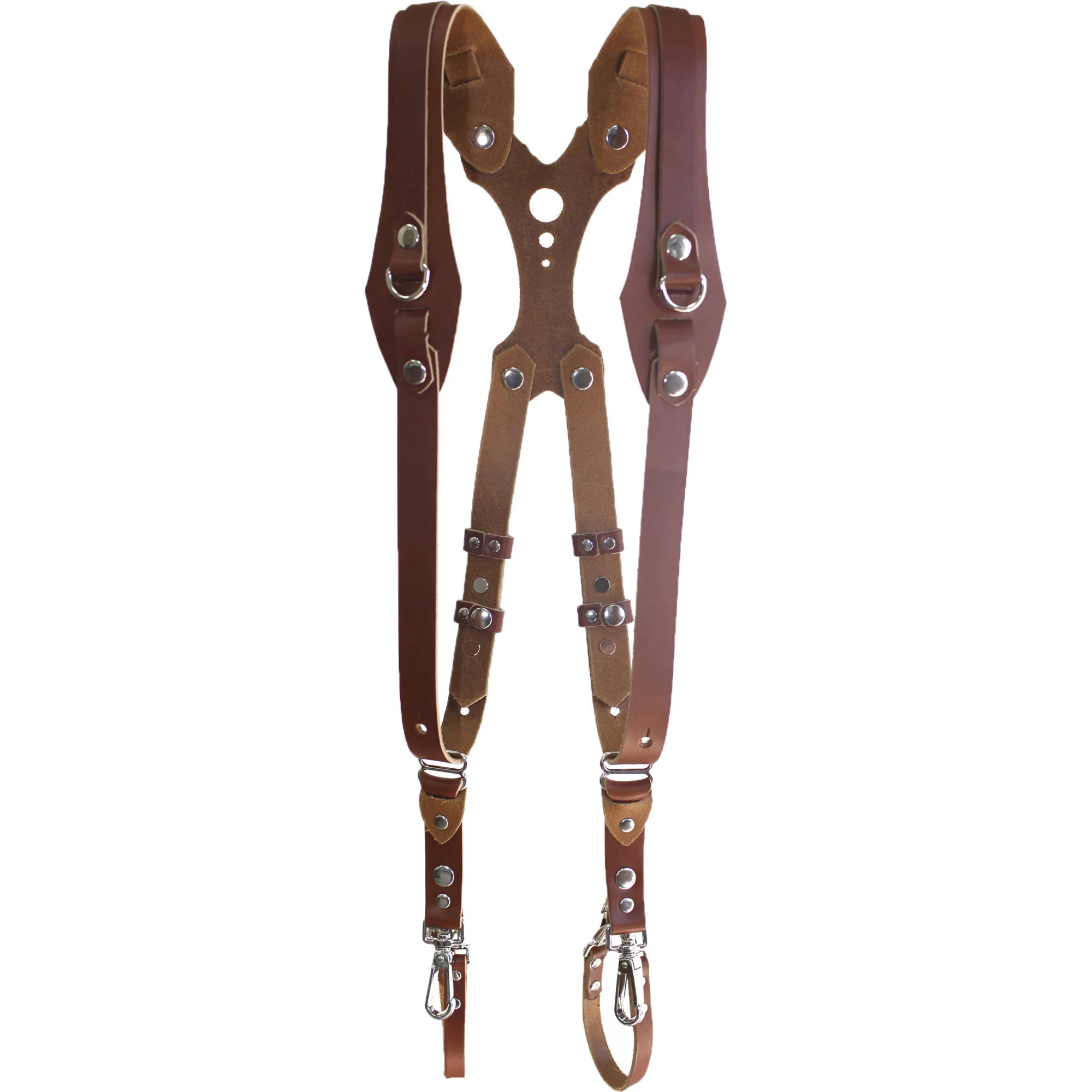 RL Handcrafts Clydesdale Lite Dual Leather Camera Harness (Small, Tan) - Image 10