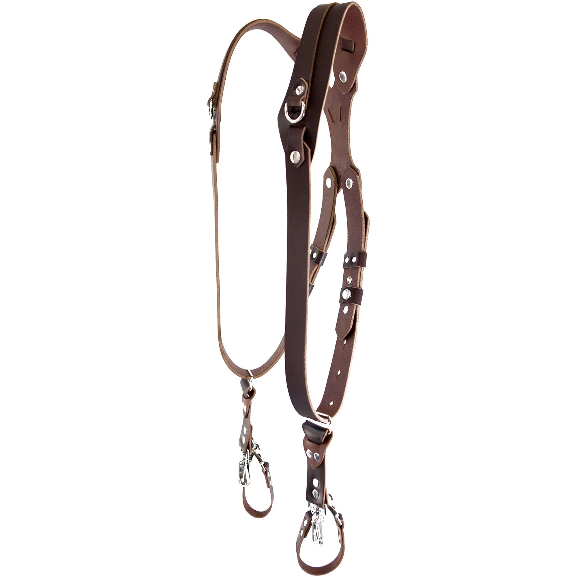 RL Handcrafts Clydesdale Pro Dual Leather Camera Harness (Large, Coffee) - Image 4