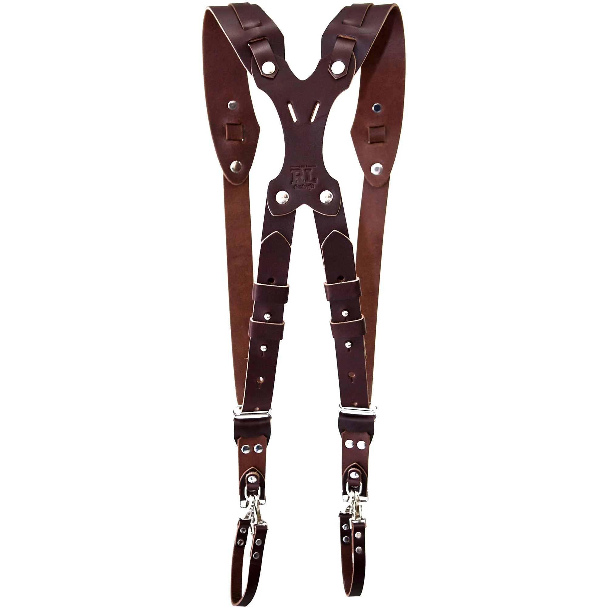 RL Handcrafts Clydesdale Pro Dual Leather Camera Harness (Large, Coffee) - Image 5