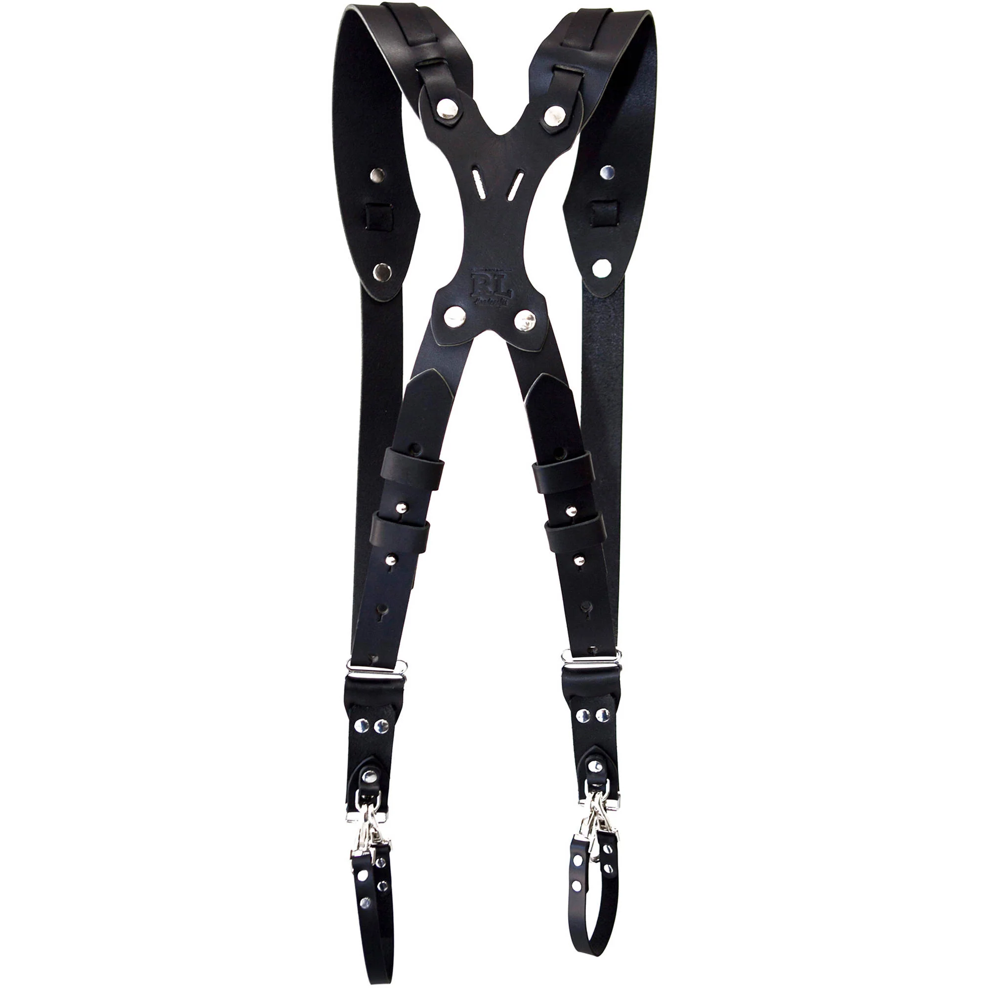 RL Handcrafts Clydesdale Pro Dual Leather Camera Harness (Small, Black) - Image 3
