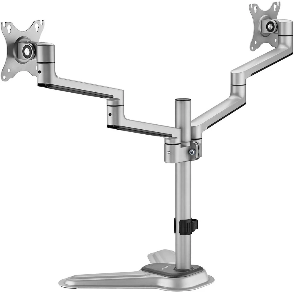 Rocstor ErgoReach EP11 Premium Aluminum Dual-Screen Monitor Stand - Image 6