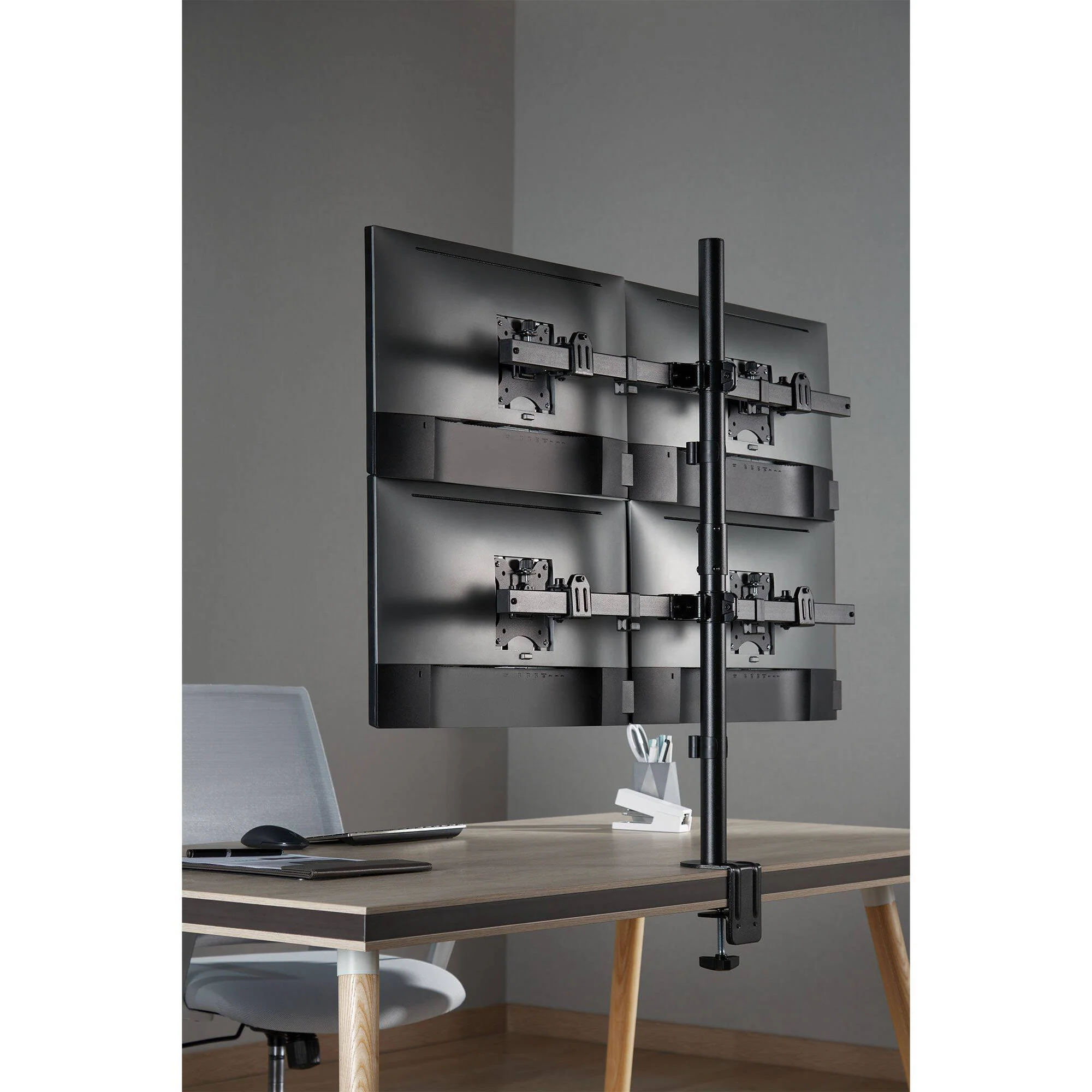 Rocstor ErgoReach EP5 Premium Quad Monitor Pole Mount - Image 6