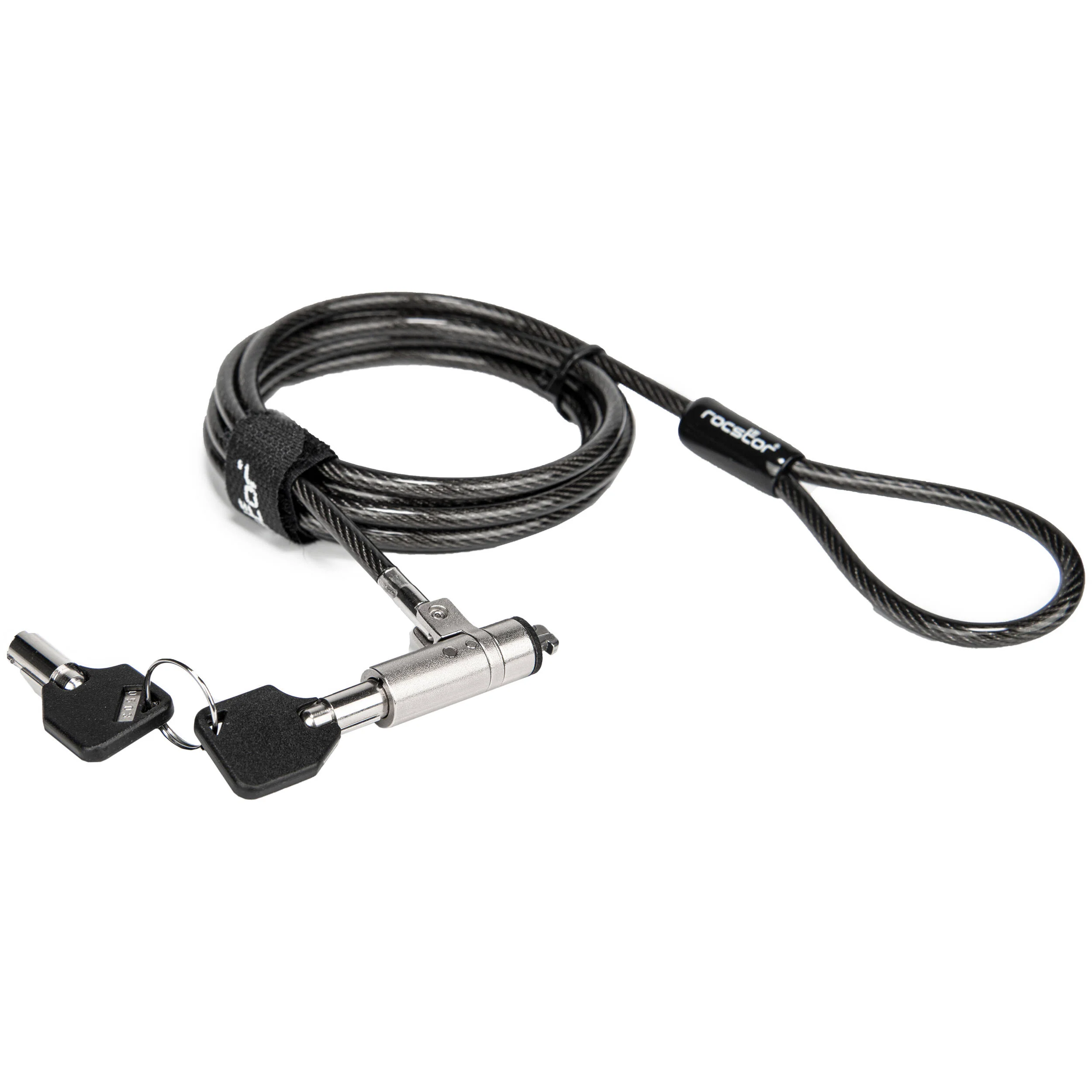 Rocstor Rocbolt C22 Slim Security Cable With Key Lock and 2 Keys (6', TAA) - Image 2