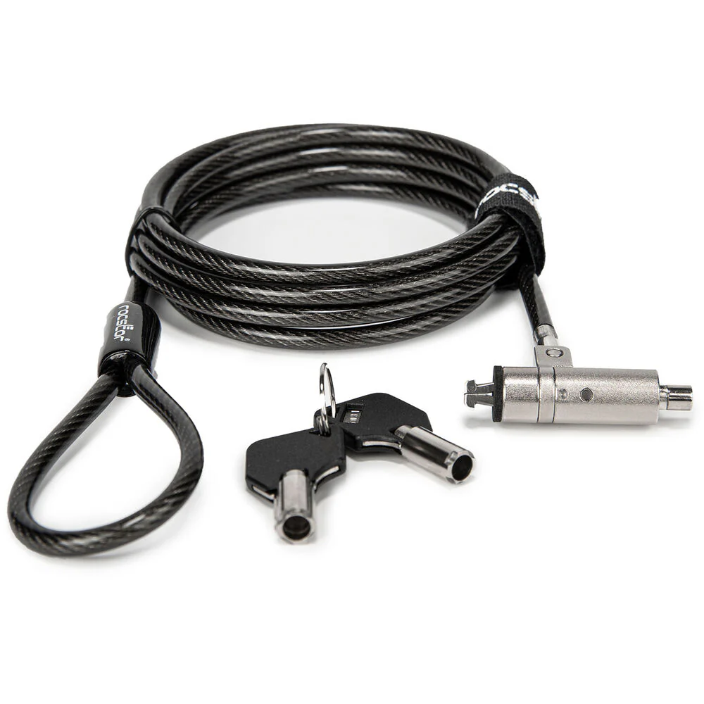 Rocstor Rocbolt C22 Slim Security Cable With Key Lock and 2 Keys (6', TAA) - Image 3