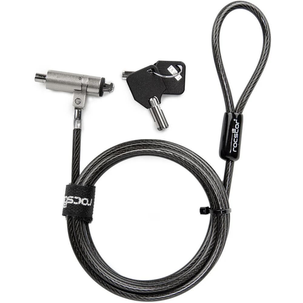 Rocstor Rocbolt C22 Slim Security Cable With Key Lock and 2 Keys (6', TAA) - Image 5