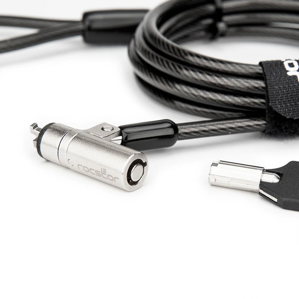 Rocstor Rocbolt N19 Slim Security Cable With Key Lock and 2 Keys (6', TAA) - Image 5