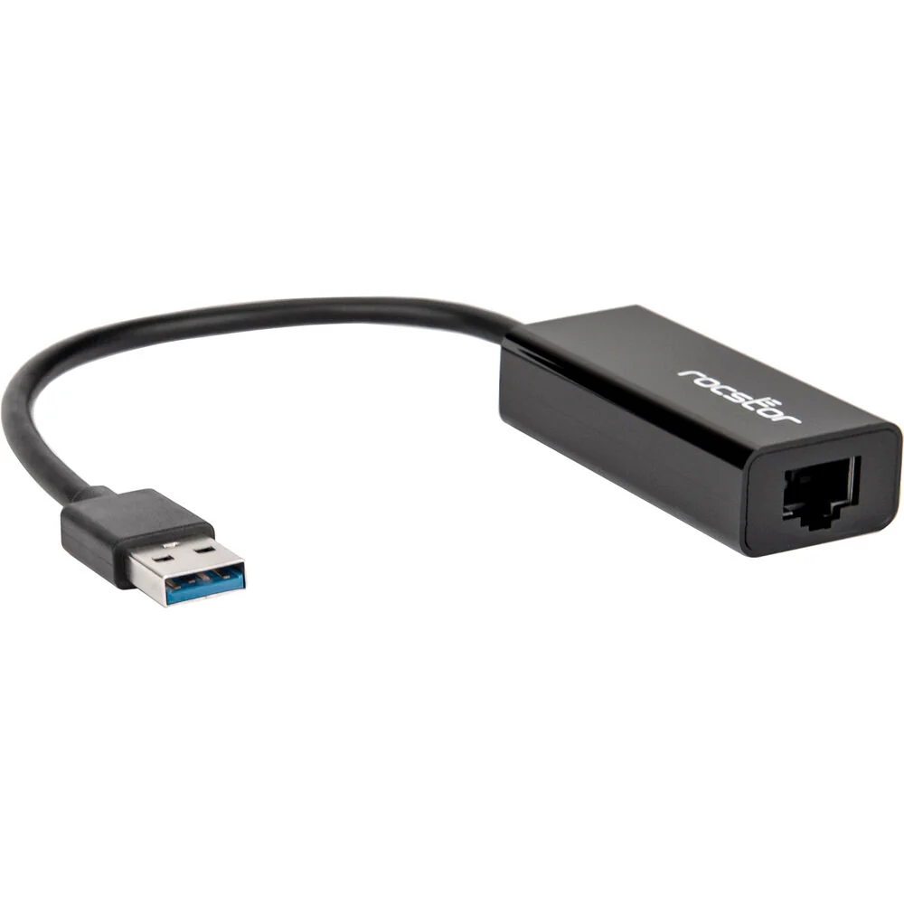 Rocstor USB 3.0 Type-A Male to Gigabit RJ45 Ethernet Female Adapter (Black) - Image 4