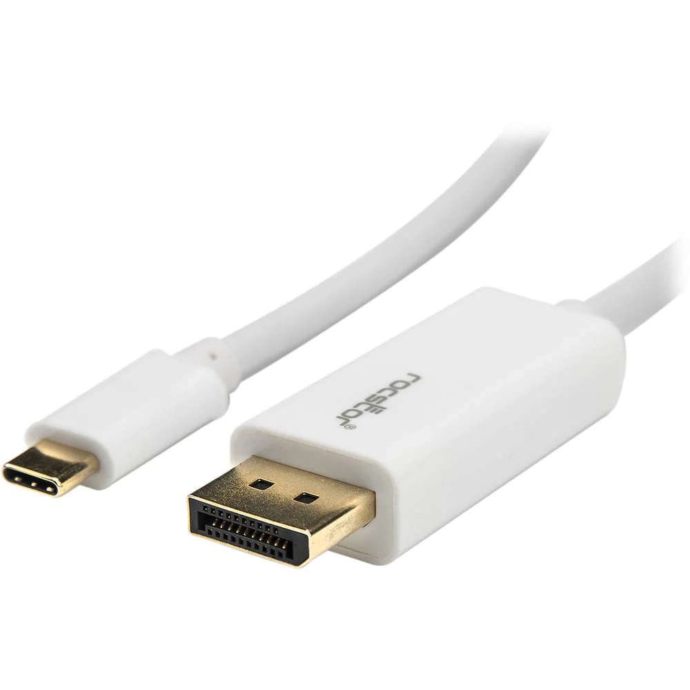 Rocstor USB Type-C to DisplayPort 4K Cable (3', White) - Image 3