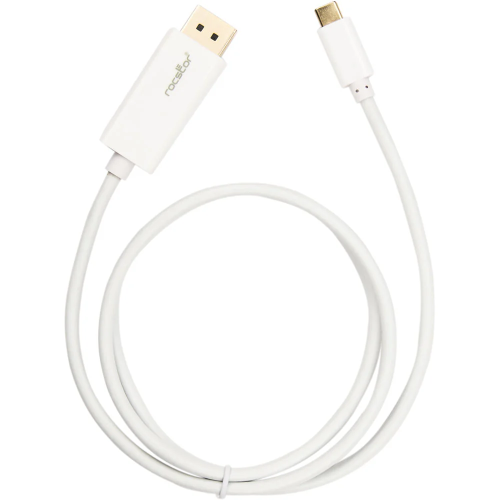 Rocstor USB Type-C to DisplayPort 4K Cable (3', White) - Image 5