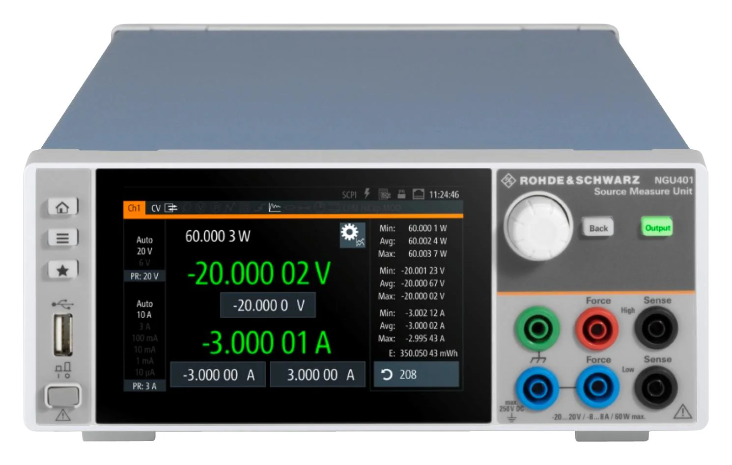 Rohde & Schwarz NGU401COM NGU401COM Source Measure Unit SMU 1-Channel 4-Quadrant 40V 3A 60W With Digital I/O Option Complete Pack - Image 3