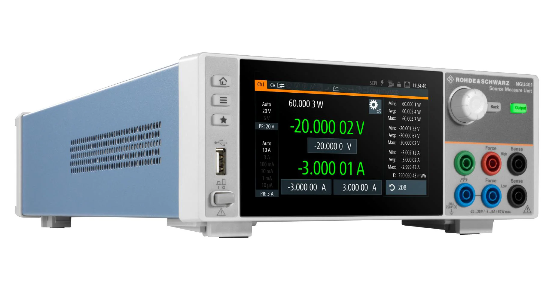 Rohde & Schwarz NGU401COM NGU401COM Source Measure Unit SMU 1-Channel 4-Quadrant 40V 3A 60W With Digital I/O Option Complete Pack - Image 4