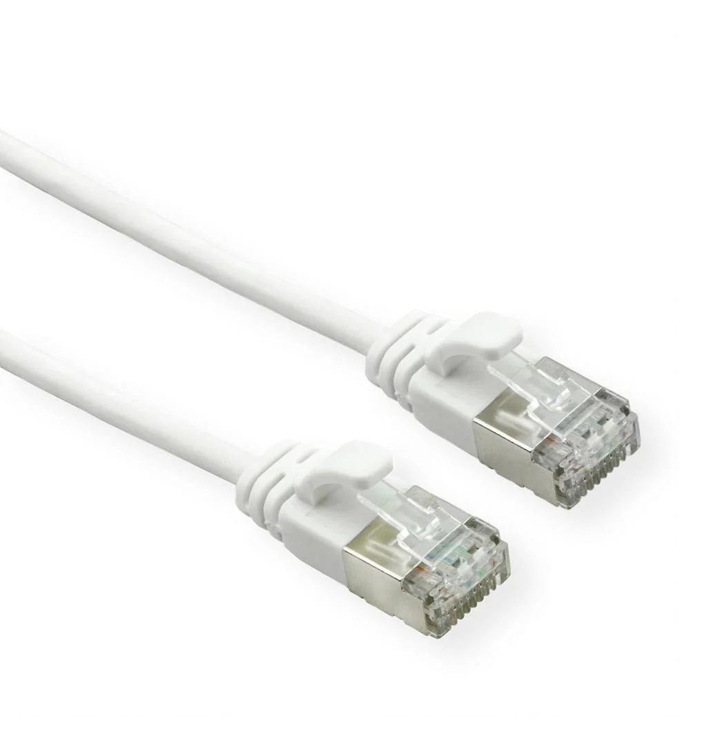 ROLINE 21.15.1698 Ethernet Cable, Cat6a, RJ45 Plug to RJ45 Plug, FUTP (Foiled Unshielded Twisted Pair), White