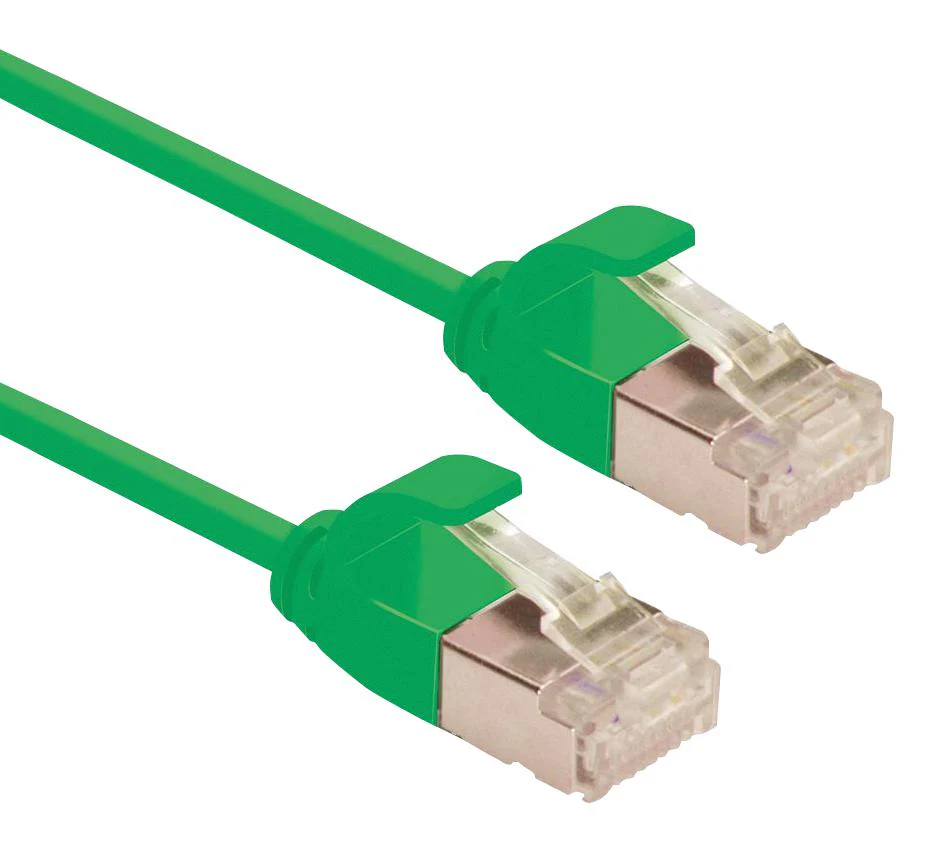 ROLINE 21.15.3336 Ethernet Cable, Cat6a, RJ45 Plug to RJ45 Plug, FUTP (Foiled Unshielded Twisted Pair), Green, 3 m