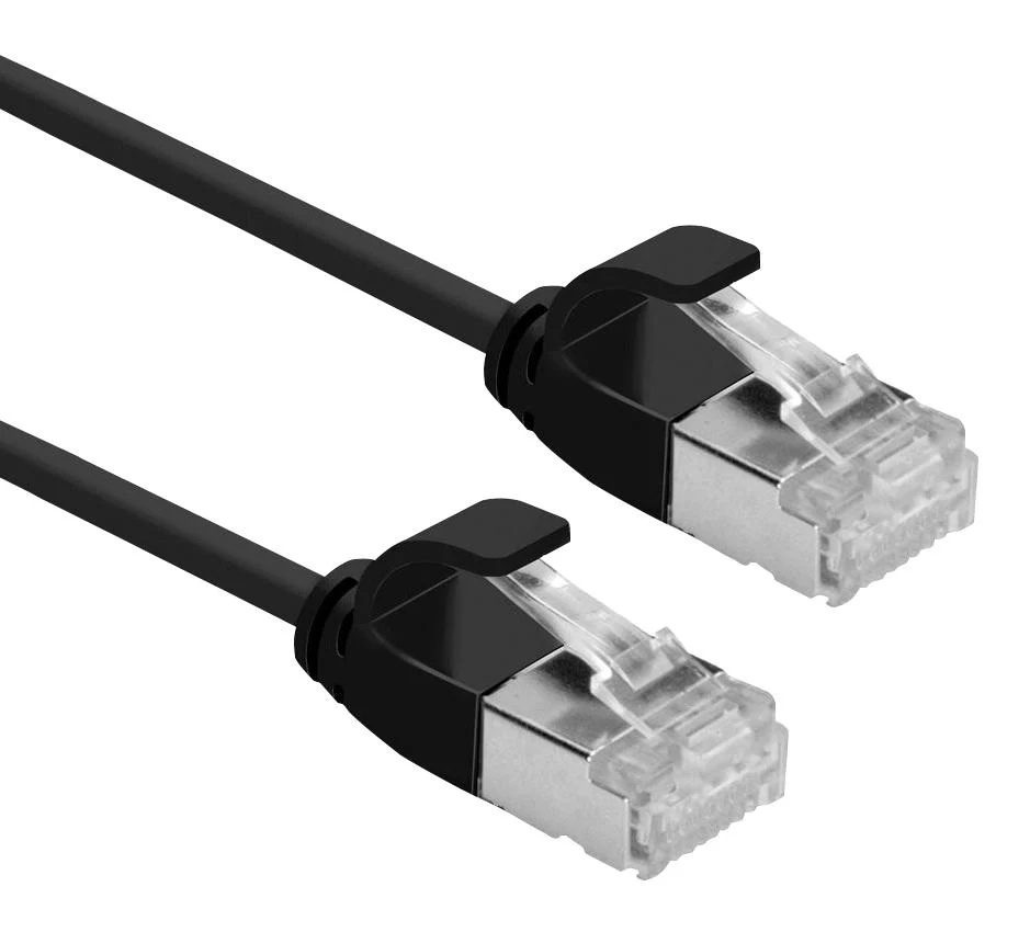 ROLINE 21.15.3352 Ethernet Cable, Cat6a, RJ45 Plug to RJ45 Plug, FUTP (Foiled Unshielded Twisted Pair), Black