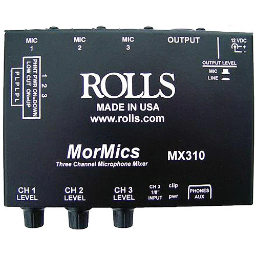 Rolls MX310 MorMics 3-Channel Mic Mixer/Combiner - Image 5