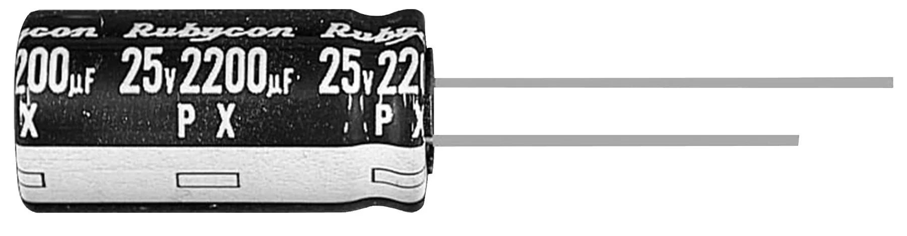 RUBYCON 16PX2200MEFC10X20 Electrolytic Capacitor, Miniature, 2200 µF, 16 V, PX Series, ± 20%, Radial Leaded, 10 mm