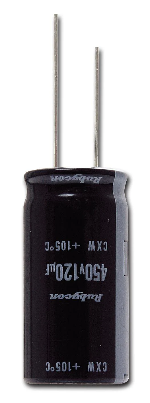 RUBYCON 450CXW82MEFC16X31.5 Electrolytic Capacitor, Miniature, 82 µF, 450 V, CXW Series, ± 20%, Radial Leaded, 16 mm