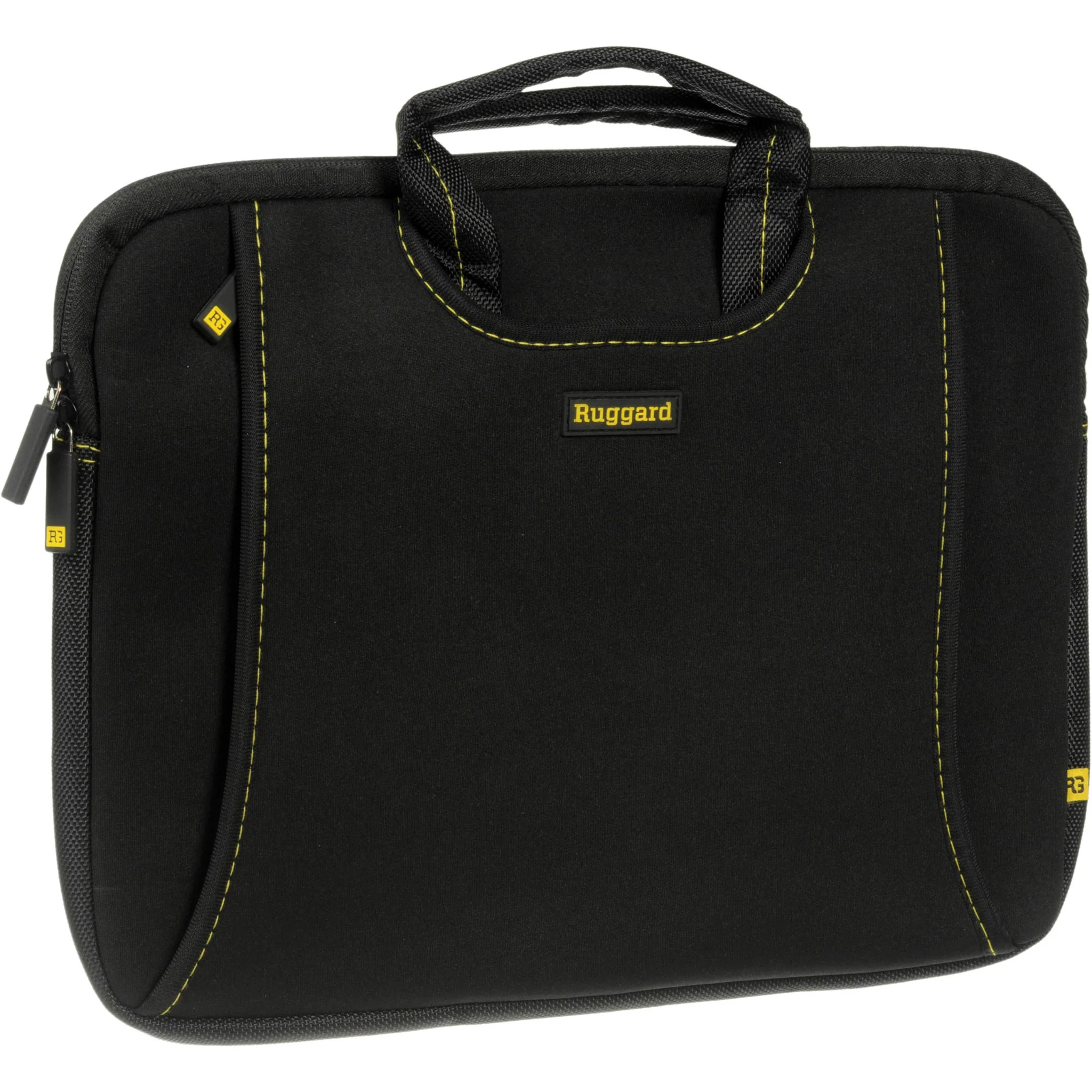 Ruggard 13" Ultra Thin Laptop Sleeve with Handles (Black/Yellow) - Image 3