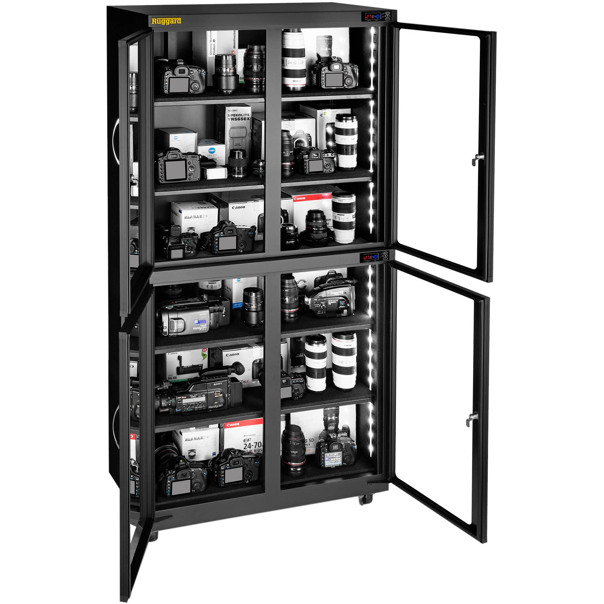 Ruggard EDC-600LC Electronic Dry Cabinet with Dual Humidity Zones (Black, 600L) - Image 3