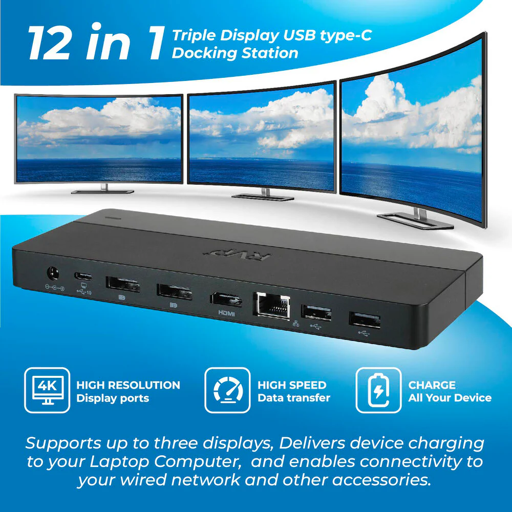 RVP+ RVP-022818 12-in-1 USB-C 3.2 Gen 2 Docking Station - Image 7
