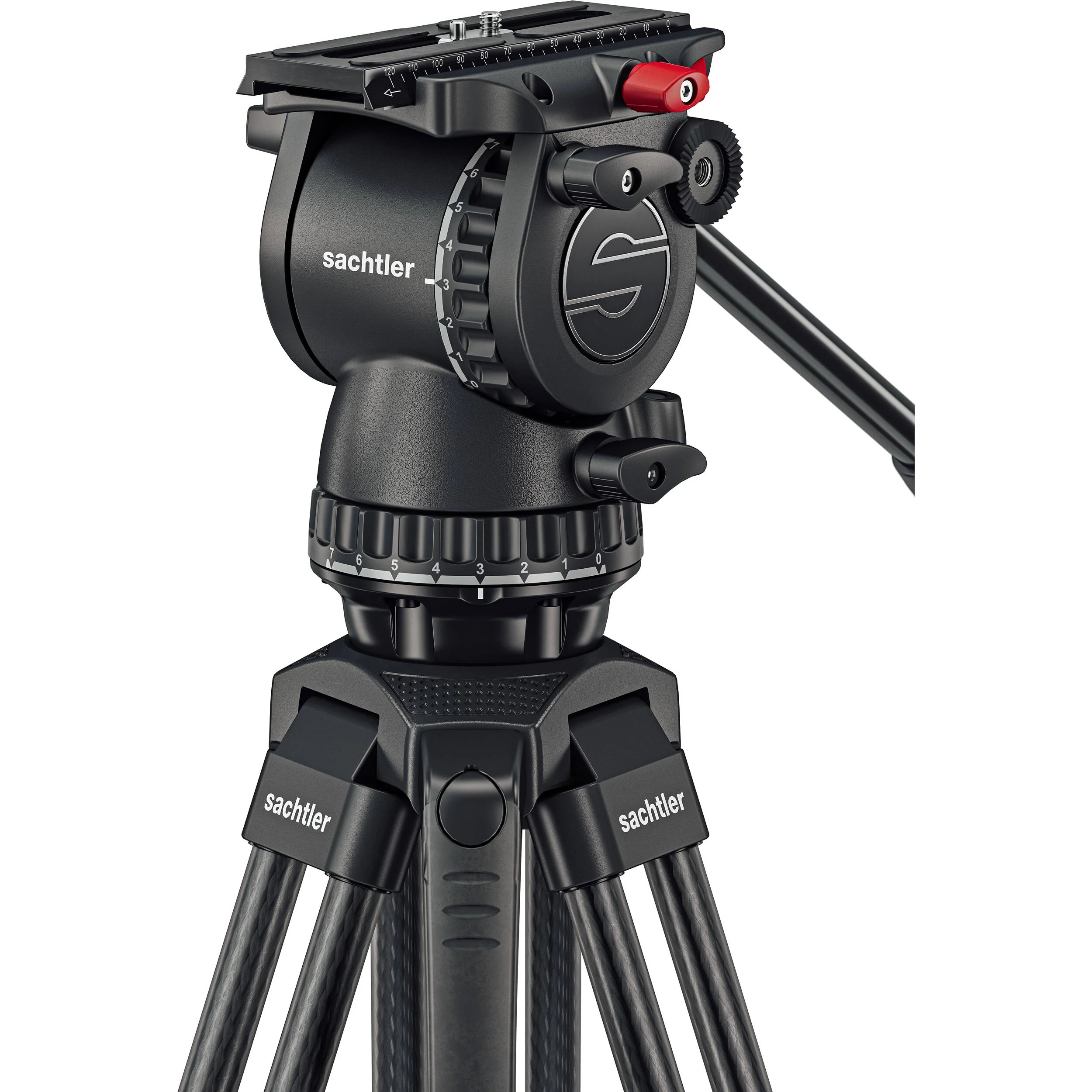 Sachtler 75/2 Mark II Carbon Fiber Tripod System with FSB 8 MK II Fluid Head & Mid-Level Spreader - Image 2