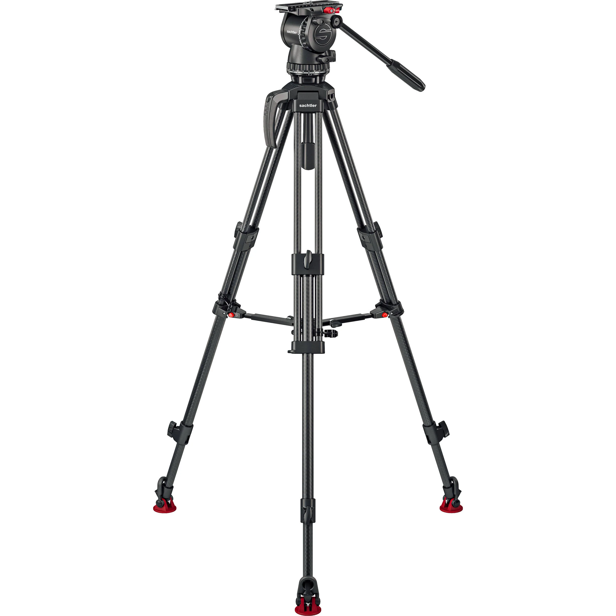 Sachtler 75/2 Mark II Carbon Fiber Tripod System with FSB 8 MK II Fluid Head & Mid-Level Spreader - Image 3
