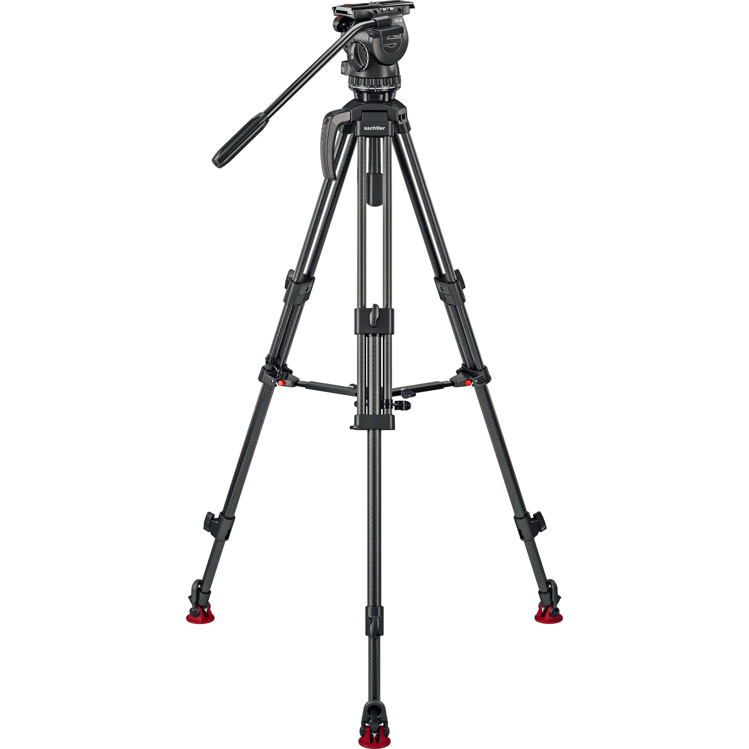 Sachtler 75/2 Mark II Carbon Fiber Tripod System with FSB 8 MK II Fluid Head & Mid-Level Spreader - Image 5