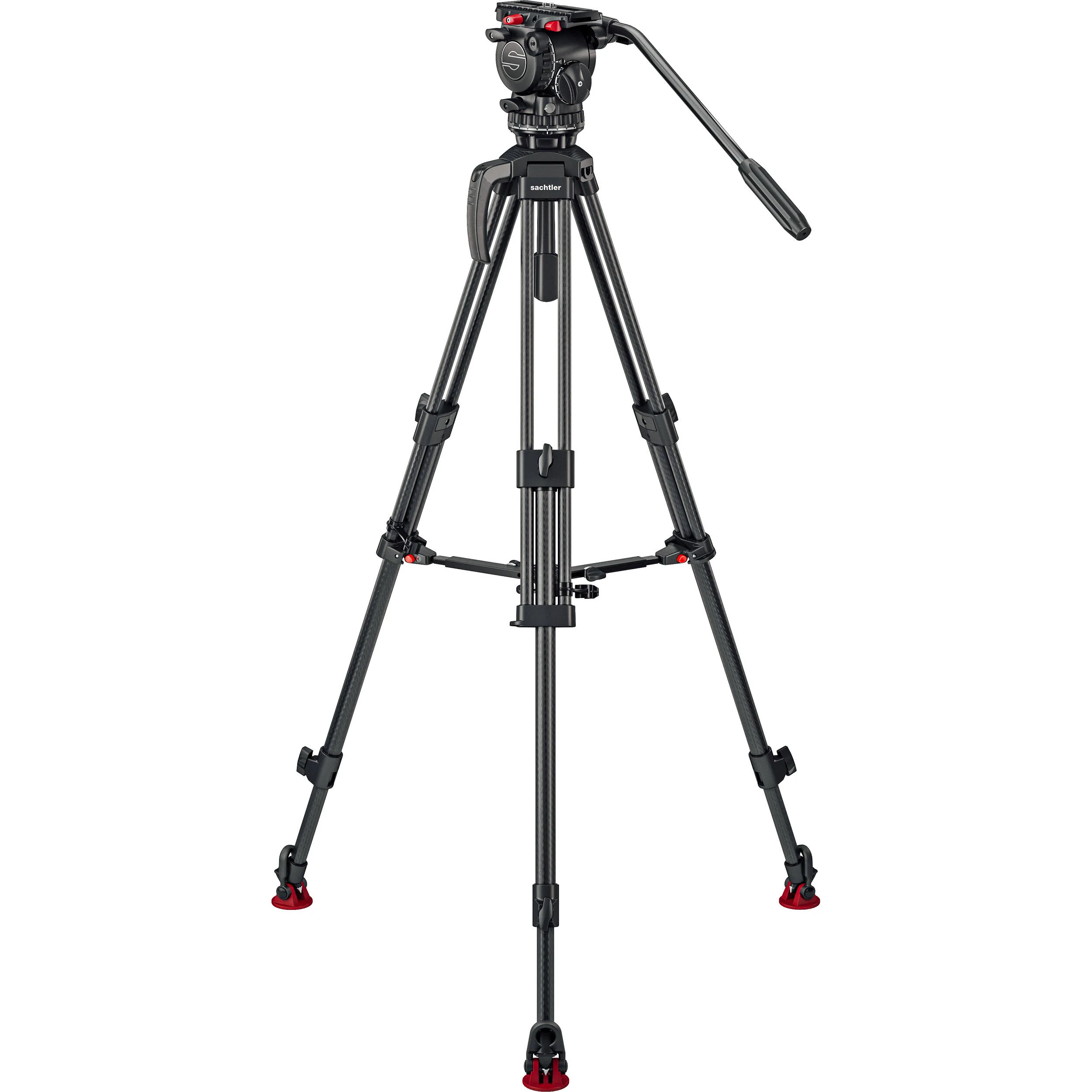 Sachtler 75/2 Mark II Carbon Fiber Tripod System with FSB 8 MK II Fluid Head & Mid-Level Spreader - Image 6