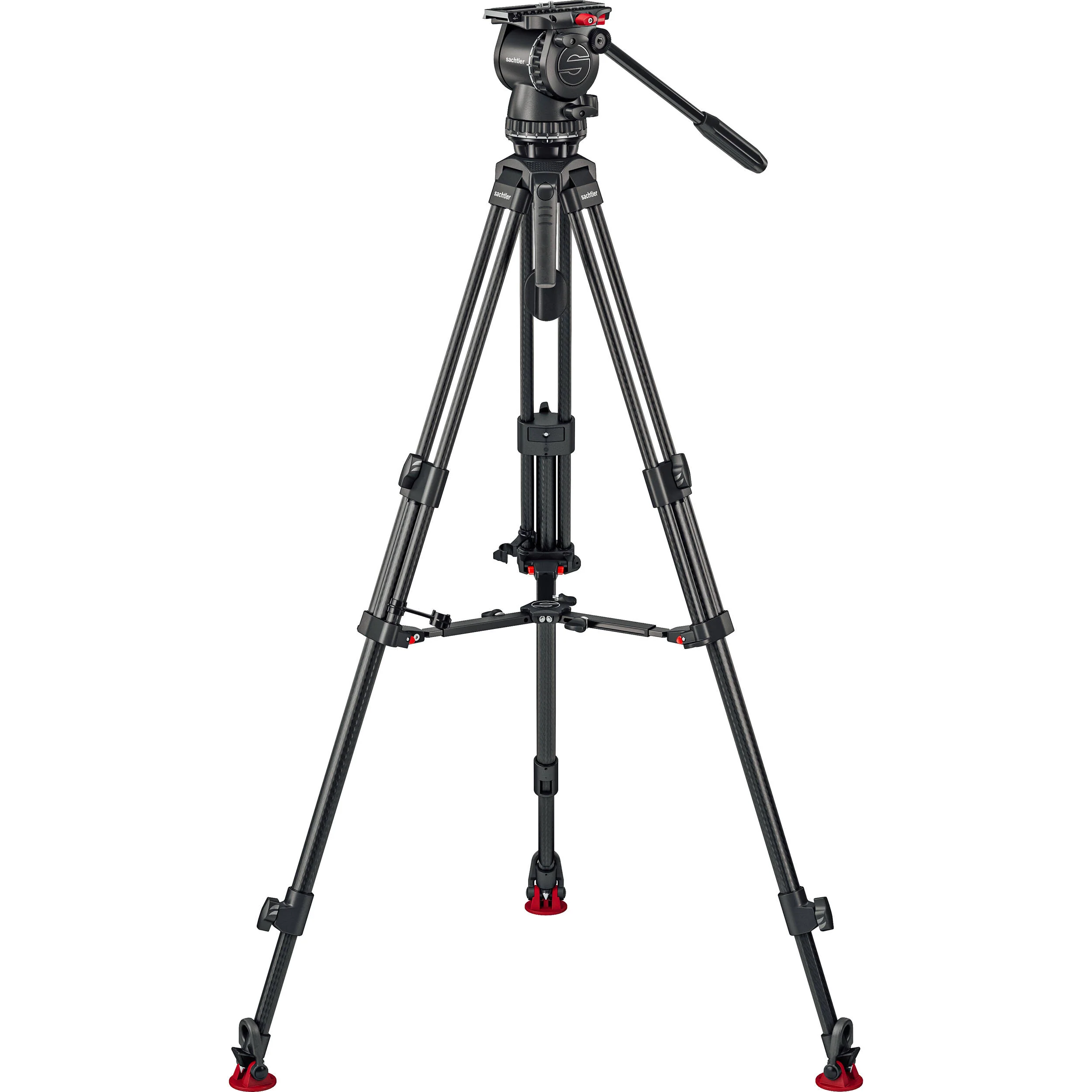 Sachtler 75/2 Mark II Carbon Fiber Tripod System with FSB 8 MK II Fluid Head & Mid-Level Spreader - Image 7