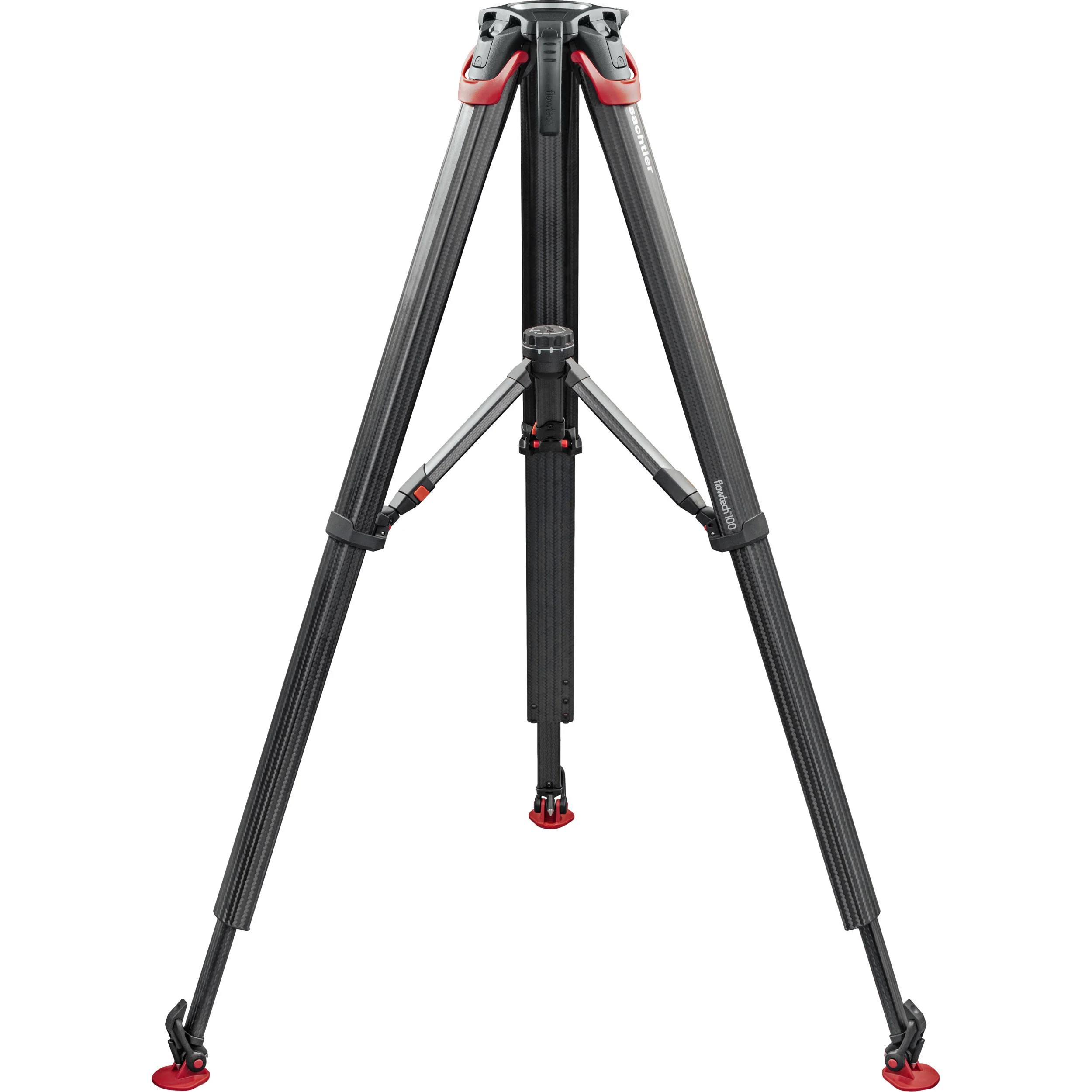 Sachtler flowtech 100 MS Carbon Fiber Tripod with Mid-Level Spreader & Rubber Feet - Image 2