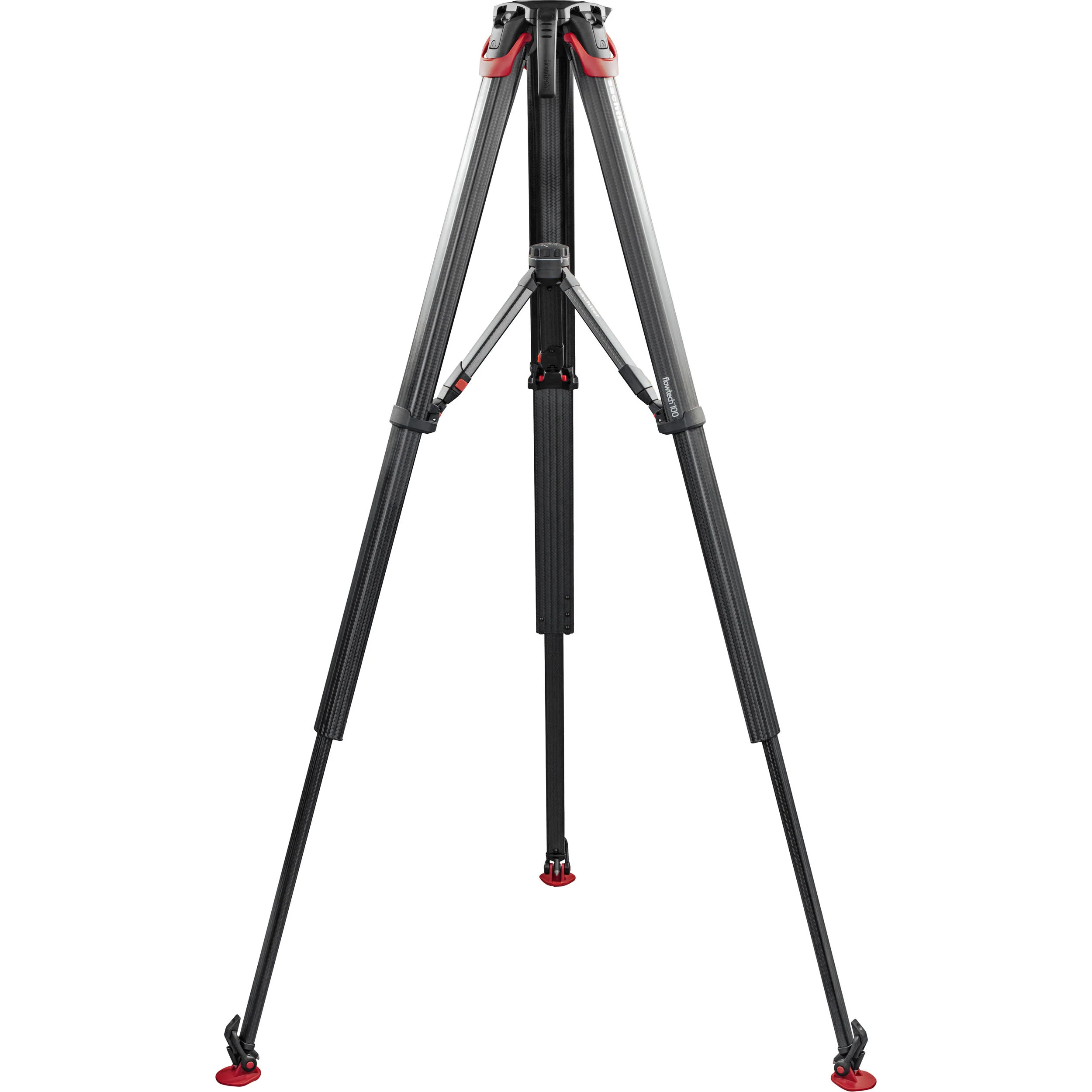 Sachtler flowtech 100 MS Carbon Fiber Tripod with Mid-Level Spreader & Rubber Feet - Image 3