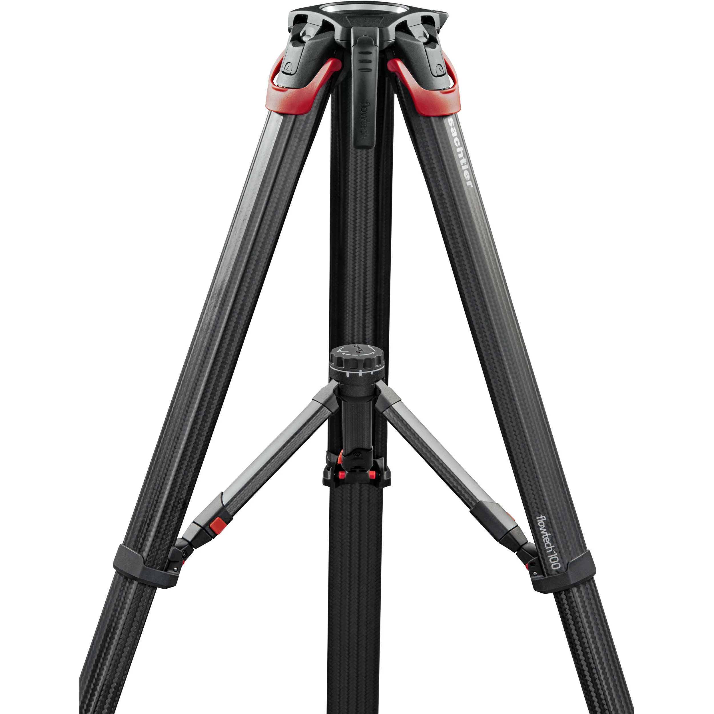 Sachtler flowtech 100 MS Carbon Fiber Tripod with Mid-Level Spreader & Rubber Feet - Image 4